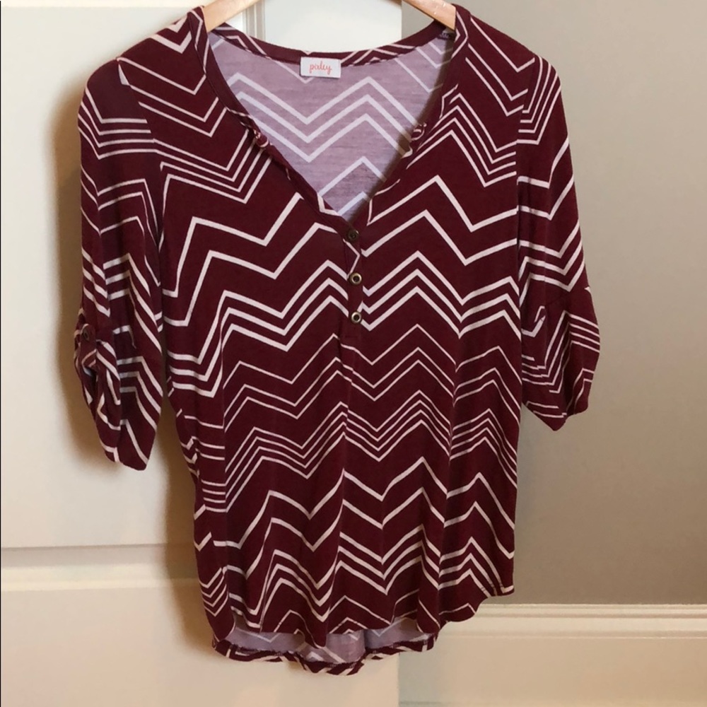 Maroon top